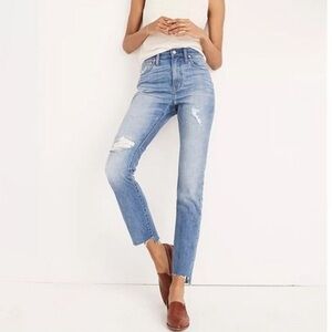Madewell high-rise slim crop boyjean
